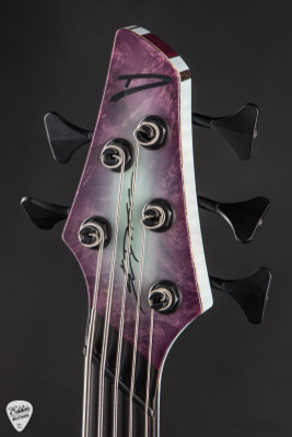 Dingwall Custom Shop Master Build Z3 5 String Pastel Blue to Trans Purple Reverseburst bass guitar