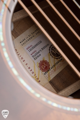 Label for Taylor Next Generation Builder's Edition K24ce Acoustic Guitar