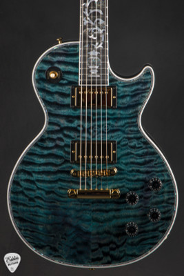 Gibson Custom Shop Dealer Select Les Paul Ultima 5A Tree of Life Nordic Blue Electric Guitar