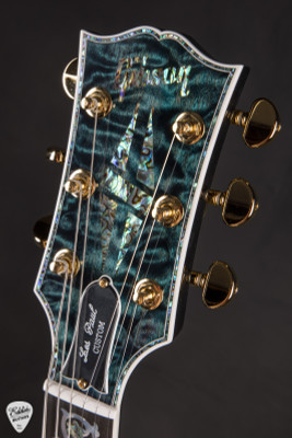 Gibson Custom Shop Dealer Select Les Paul Ultima 5A Tree of Life Nordic Blue Electric Guitar