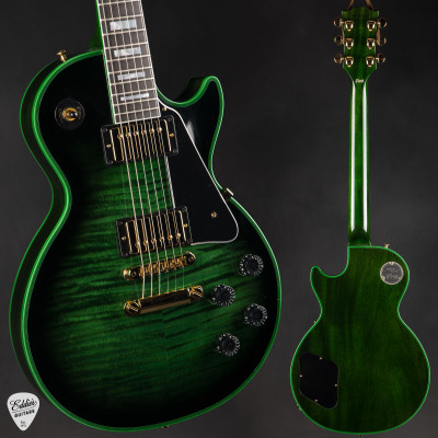 Gibson Custom Shop Dealer Select Les Paul Figured Green Widow Burst Electric Guitar