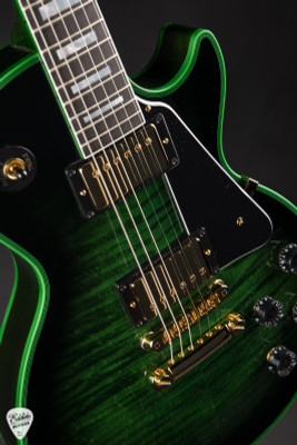 Gibson Custom Shop Dealer Select Les Paul Figured Green Widow Burst Electric Guitar