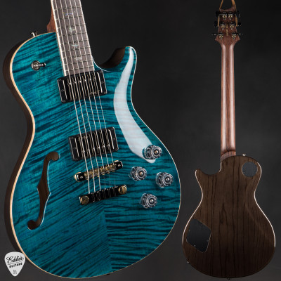 PRS Eddie's Guitars Wood Library McCarty 594 Singlecut Semi-Hollow Rosewood Neck Blue Mateo Electric Guitar