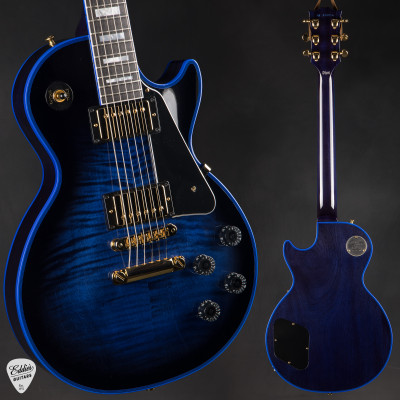 Gibson Custom Shop Dealer Select Les Paul Figured Blue Widow Burst Electric Guitar