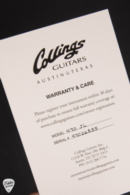 Warranty and Care for Collings 470 JL Antiqued Black Top Electric Guitar