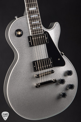 Gibson Custom Shop Dealer Select Les Paul Custom Gloss Silver Sparkle Electric Guitar