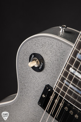 Gibson Custom Shop Dealer Select Les Paul Custom Gloss Silver Sparkle Electric Guitar