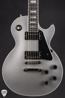 Gibson Custom Shop Dealer Select Les Paul Custom Gloss Silver Sparkle Electric Guitar