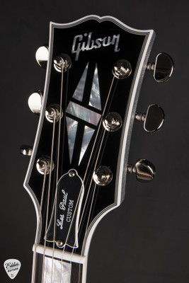 Gibson Custom Shop Dealer Select Les Paul Custom Gloss Silver Sparkle Electric Guitar