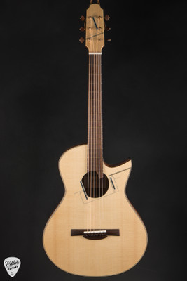 2024 Max Spohn OMC 12 Fret Acoustic Guitar with Swiss Moon Spruce and Figured Koa