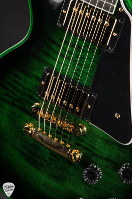 Gibson Custom Shop Dealer Select Les Paul Figured Green Widow Burst Electric Guitar