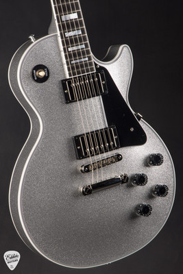 Gibson Custom Shop Dealer Select Les Paul Custom Gloss Silver Sparkle Electric Guitar
