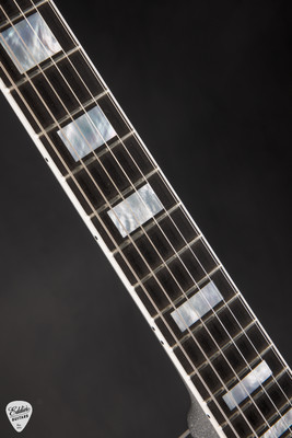 Gibson Custom Shop Dealer Select Les Paul Custom Gloss Silver Sparkle Electric Guitar