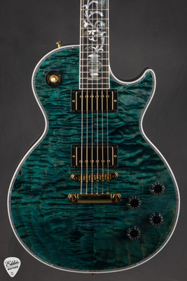 Gibson Custom Shop Dealer Select Les Paul Ultima 5A Tree of Life Nordic Blue Electric Guitar