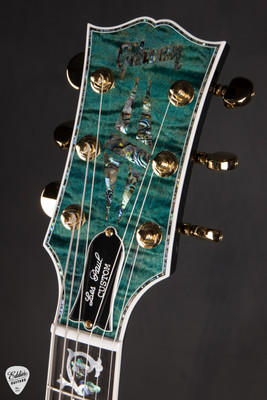 Gibson Custom Shop Dealer Select Les Paul Ultima 5A Tree of Life Nordic Blue Electric Guitar