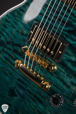 Gibson Custom Shop Dealer Select Les Paul Ultima 5A Tree of Life Nordic Blue Electric Guitar