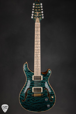 2024 Paul Reed Smith Private Stock 11683 Hollowbody II 12 String Teal Black Electric Guitar