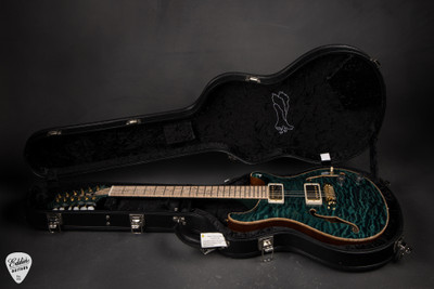 Open Hardshell Case for 2024 Paul Reed Smith Private Stock 11683 Hollowbody II 12 String Teal Black Electric Guitar