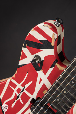 EVH Limited Edition Wolfgang Special Striped Series Red with Black and White Stripes Electric Guitar