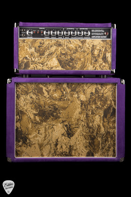 Amplified Nation Bombshell Overdrive 50w Head/1x12 Speaker Cab - Purple Suede & Liquid Gold Leaf Guitar Head and Cabinet
