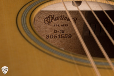 Label for 2026 Martin D18 Acoustic Guitar