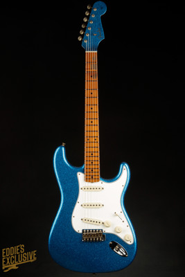 2023 - Fender Custom Shop Eddie's Guitars Exclusive Dealer Select Roasted 1963 Stratocaster Journeyman - Blue Sparkle