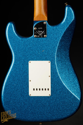 2023 - Fender Custom Shop Eddie's Guitars Exclusive Dealer Select Roasted 1963 Stratocaster Journeyman - Blue Sparkle