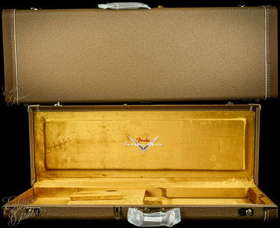 Hardshell Fender Custom Shop Limited Edition 50s Dualmag Stratocaster Relic Violin Burst Summer Showcase Event Instrument Electric Guitar