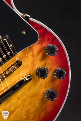 Gibson Custom Shop Dealer Select Les Paul Custom 5A Quilt Tree Of Life Fireburst Electric Guitar