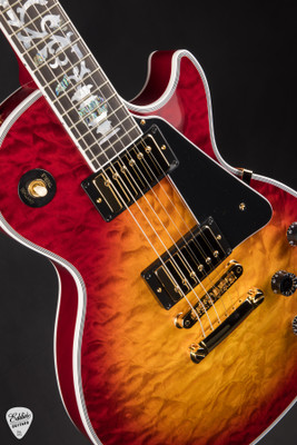 Gibson Custom Shop Dealer Select Les Paul Custom 5A Quilt Tree Of Life Fireburst Electric Guitar