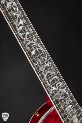 Gibson Custom Shop Dealer Select Les Paul Custom 5A Quilt Tree Of Life Fireburst Electric Guitar