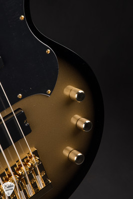Woodrite Warlord Bass Goldburst Electric Guitar