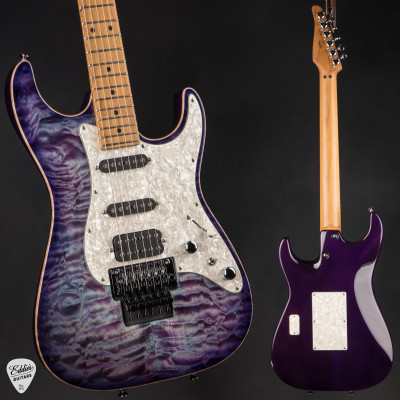 Tom Anderson Drop Top Classic Ultraviolet Blue Purple Edge Burst Electric Guitar