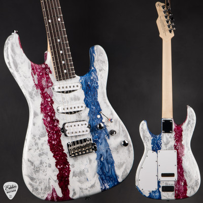 ギター Momose MC2-STD/NJ SBBD James Tyler PU James Tyler USA 250 Studio Elite HDX - Red, White and Blue Shmear