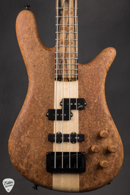 Spector NS 2 4 String Neck Thru Maple Burl and Swamp Ash Electric Bass