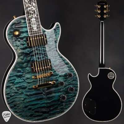 Gibson Custom Shop Dealer Select Les Paul Ultima 5A Tree of Life Nordic Blue Electric Guitar