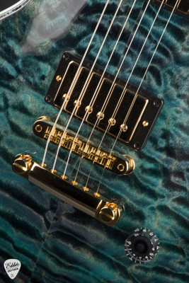 Gibson Custom Shop Dealer Select Les Paul Ultima 5A Tree of Life Nordic Blue Electric Guitar