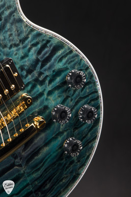 Gibson Custom Shop Dealer Select Les Paul Ultima 5A Tree of Life Nordic Blue Electric Guitar
