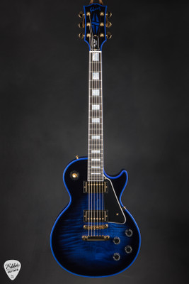 Gibson Custom Shop Dealer Select Les Paul Custom Figured Blue Widow Burst Electric Guitar