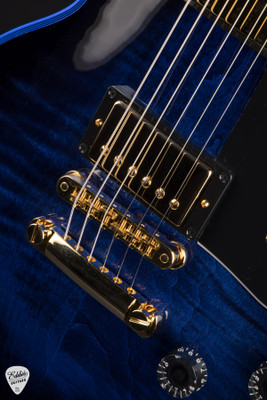 Gibson Custom Shop Dealer Select Les Paul Custom Figured Blue Widow Burst Electric Guitar