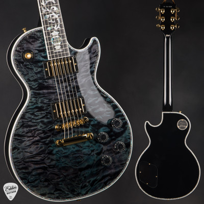 Gibson Custom Shop Dealer Select Les Paul Ultima 5A Tree of Life Nordic Blue Electric Guitar