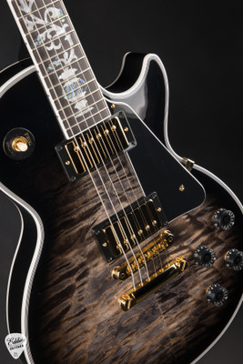 Gibson Custom Shop Dealer Select Les Paul Custom 5A Quilt Tree Of Life Cobra Burst Electric Guitar