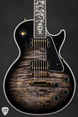 Gibson Custom Shop Dealer Select Les Paul Custom 5A Quilt Tree Of Life Cobra Burst Electric Guitar