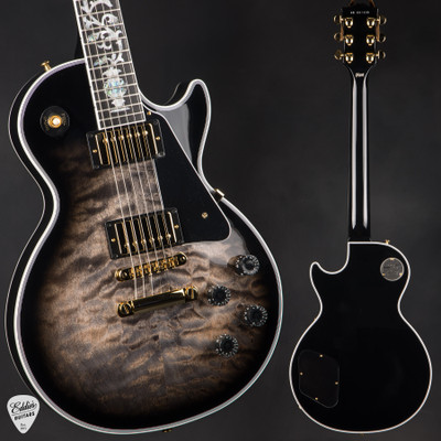 Gibson Custom Shop Dealer Select Les Paul Custom 5A Quilt Tree Of Life Cobra Burst Electric Guitar