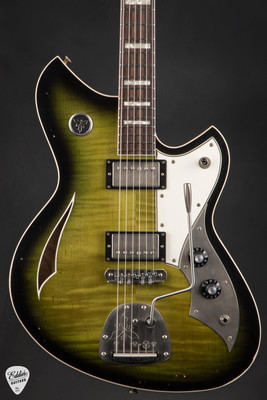 Novo Maple Top Miris JHH Dealer LTD Cats Eye Burst with Amber Back and Sides Electric Guitar