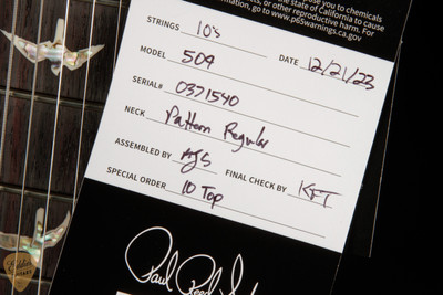 2023 - Paul Reed Smith 509 - Cobalt Smokeburst