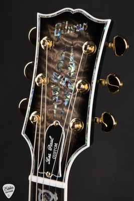 Gibson Custom Shop Dealer Select Les Paul Ultima Tree of Life Cobra Black and Yellow Electric Guitar