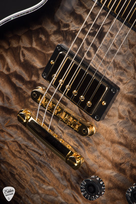 Gibson Custom Shop Dealer Select Les Paul Ultima Tree of Life Cobra Black and Yellow Electric Guitar