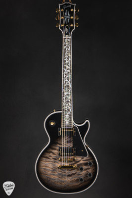 Gibson Custom Shop Dealer Select Les Paul Custom 5A Quilt Tree Of Life Cobra Burst