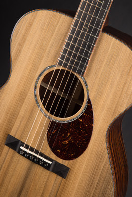 Huss and Dalton OM Custom Acoustic Guitar with Dark Forest Century Cypress and Cocobolo